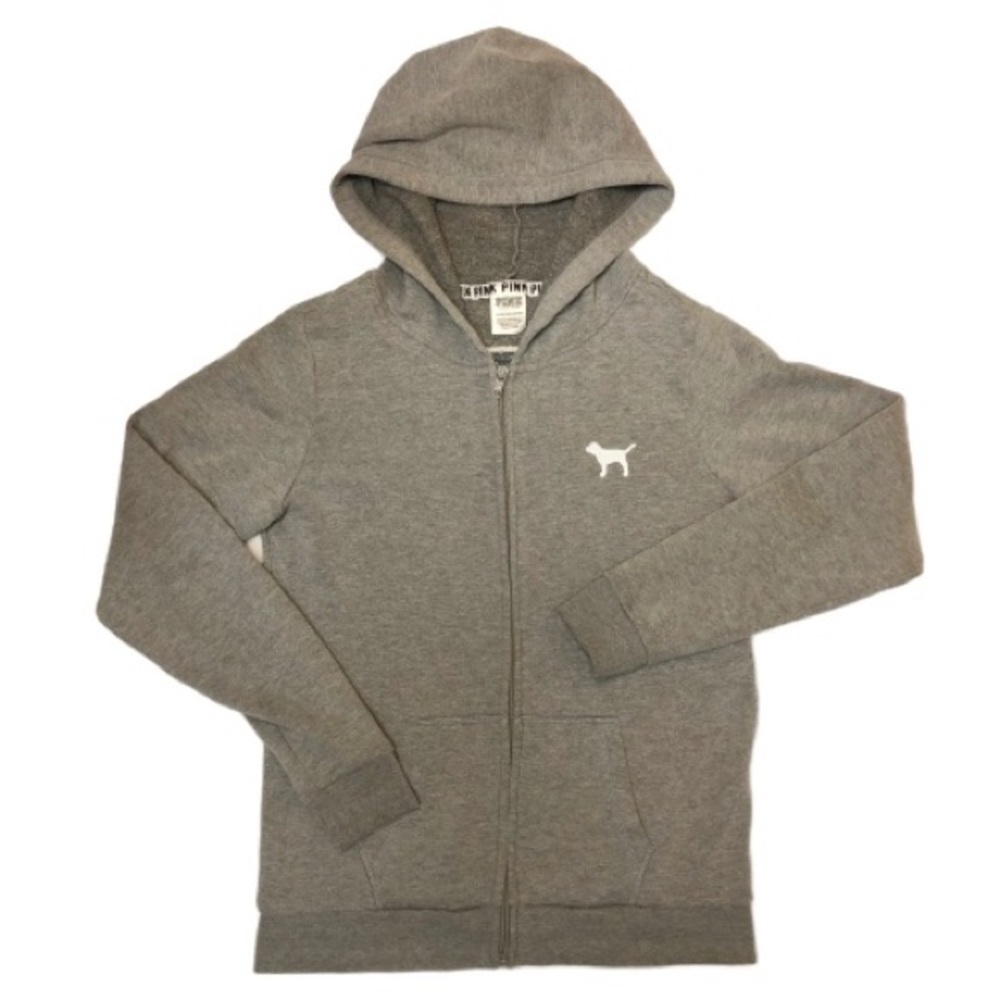 PINK Victoria’s Secret Zip-up Grey Hoodie